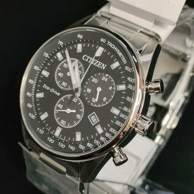 極美品【稼働品】CITIZEN　シチズン　H500　ブラック　シルバー　ソーラー