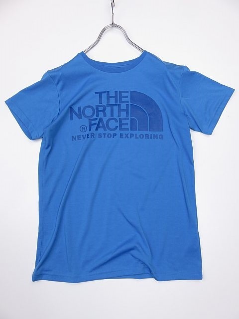 ザノースフェイス　THE NORTH FACE　半袖Tシャツ　青　デカプリント　L