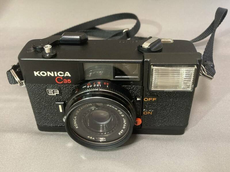 大文字KONICA コニカ C35 EF/HEXANON 38mm F2.8/昭和50年購入