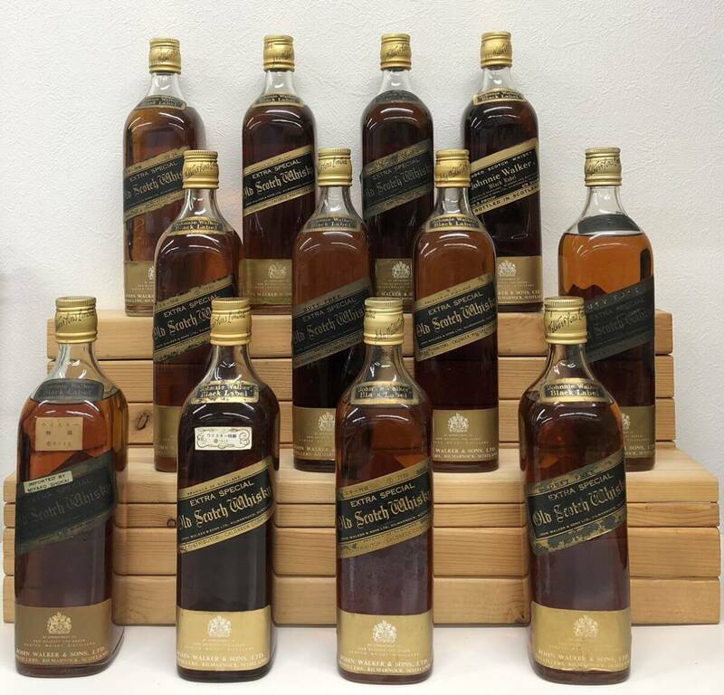 ジョニー ウォーカー ブラックラベル 金キャップ 12本セット スコッチ ウイスキー Scotch Whisky Johnny Walker Black Label 750-760ml 43%