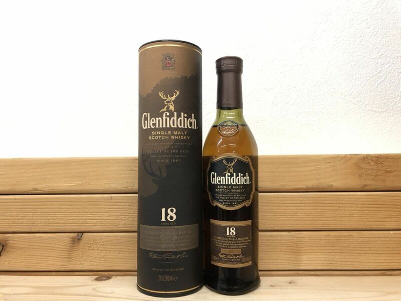 Glenfiddich 18years グレンフィディック 18年 シングルモルト マリイド・スモール・バッチ・リザーブ ミニボトル 200ml 40% 箱付き 古酒