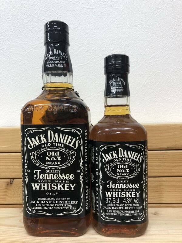 ジャック ダニエル JACK DANIEL'S Old NO.7 2本セット テネシー ウイスキー Tennessee Whiskey 750ml 375ml 43％ 古酒 未開栓 