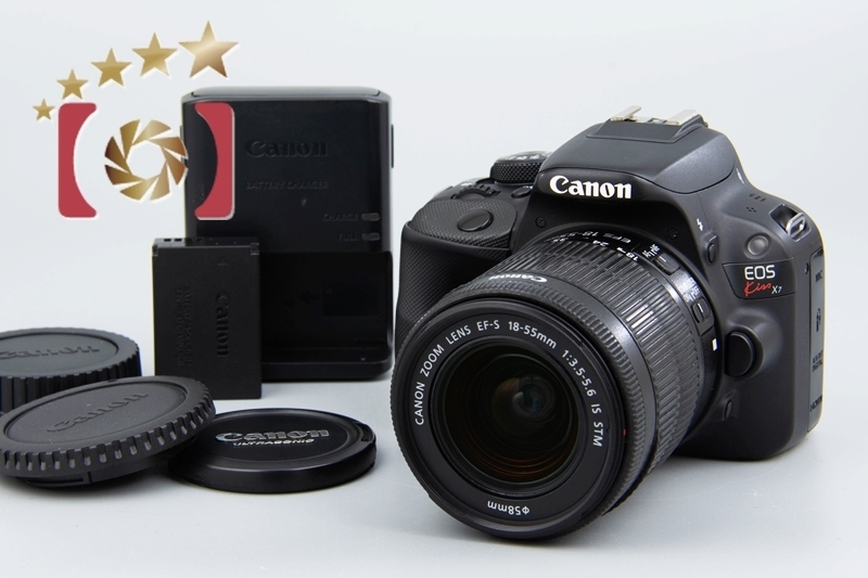 【中古】Canon キヤノン EOS Kiss X7 EF-S 18-55mm IS STM レンズキット ブラック