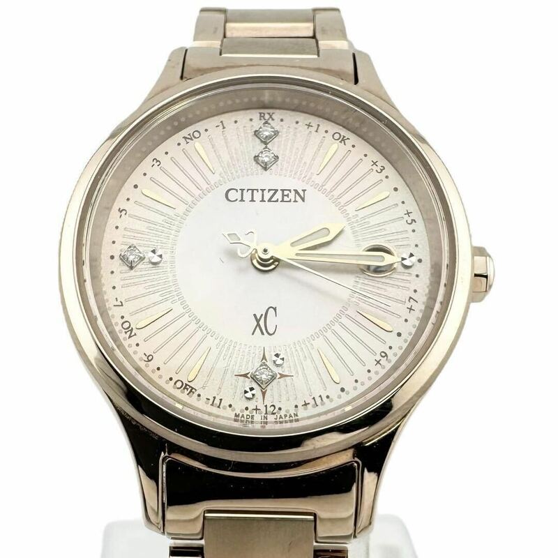 極美品 CITIZEN xC シチズン クロスシー ダイヤモンドシェル ピンクゴールド hikari collection ES9497-61X ソーラー電波腕時計 レディース