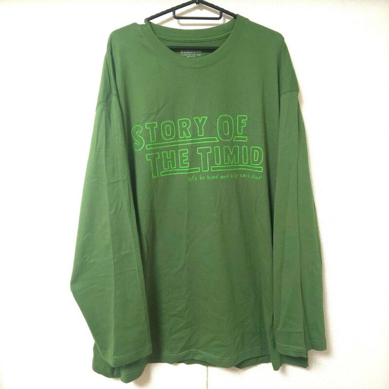 新品 5L Robinson 長袖Tシャツ 緑 未使用 大きいサイズ 4XL グリーン トップス ロンT 長袖 ビッグサイズ