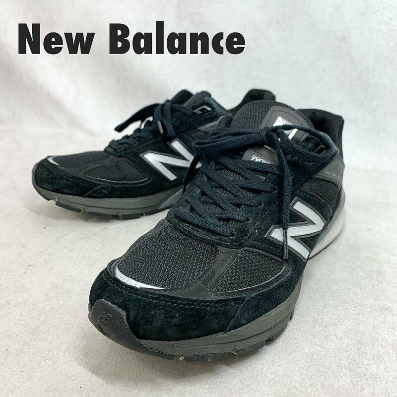 USA製 New Balance ニューバランス M990BK5 width D ローカット スニーカー シューズ メンズ ブラック UK9 27.5cm 靴