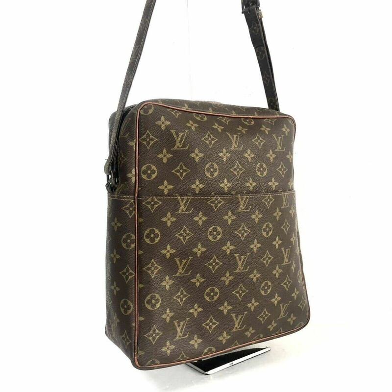 ■美品■LOUIS VUITTON ルイヴィトン　モノグラム　マルソー(旧ダヌーブ) ショルダーバッグ PVC×豚革　ブラウン　ECLAIR社ファスナー