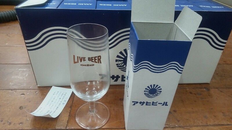 WB062 アサヒビール・三ツ矢サイダー・バヤリース オリジナルグラス LIVE BEER 30個 ビールグラス/ジュース 昭和レトロ 新品未使用 現状品