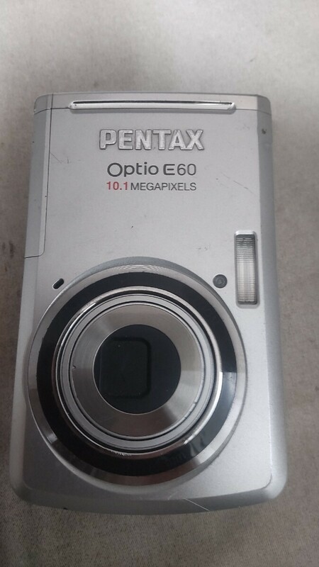 H1973 PENTAX Optio E60 コンパクトデジタルカメラ 小型デジカメ/ペンタックス/ペンタックス 簡易動作確認OK 動作品 現状品 送料無料 