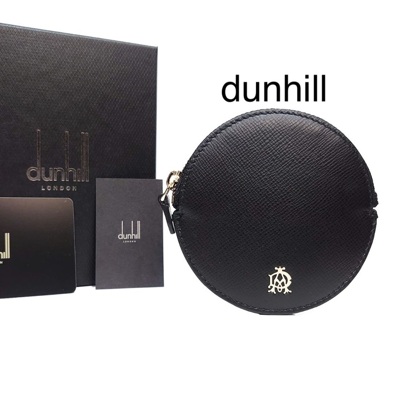 【極美品】dunhill ダンヒル コインケース 小銭入れ フルハム ベルグレイブ 20R2B11MF644R 丸型 レザー 本革 ブラック 黒 【送料無料】