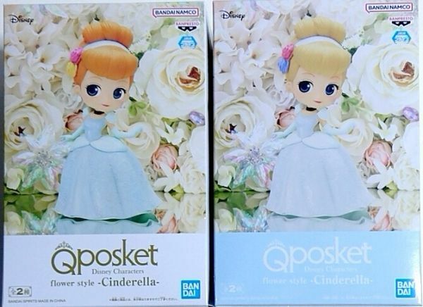 未開封 ディズニー Disney Characters flower style シンデレラ Q posket フィギュア Cinderella Qposket Figure