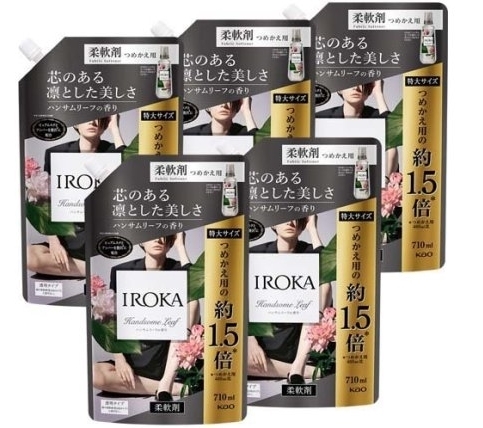 ROKA 柔軟剤 香水のように上質で透明感あふれる香り ハンサムリーフの香り 詰替え 710ml 5袋
