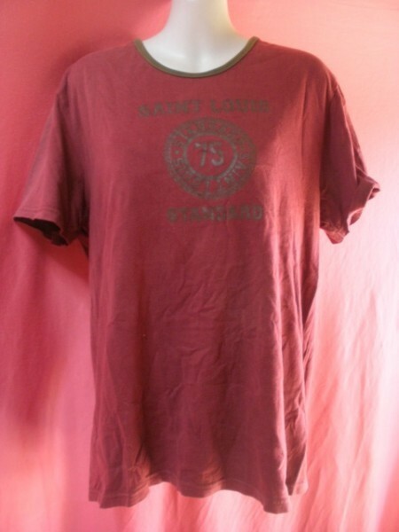 USED a.v.v HOMME Ｔシャツ サイズ４８ ワインレッド