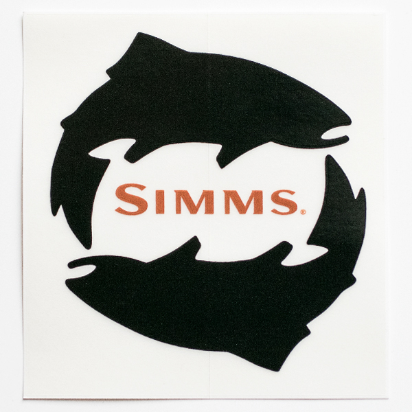 SIMMS シムス サークル フィッシュ ステッカー Sサイズ