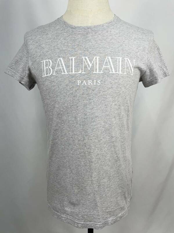 BALMAIN バルマン ロゴTシャツ M グレー トップス 正規品 30