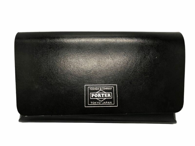 PORTER ポーター レザー マルチケース 革 ブラック コンパクト TOKYO JAPAN 日本製 YOSHIDA メンズ 小物入れ 二つ折り 小物ケース 硬め