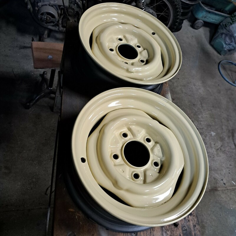 ford OEM 15X5.5J PCD/5.5X5H ２本 トラック 純正スチールホイール 鉄チン F100 F1 フォード マーキュリー 1950S 1960S 