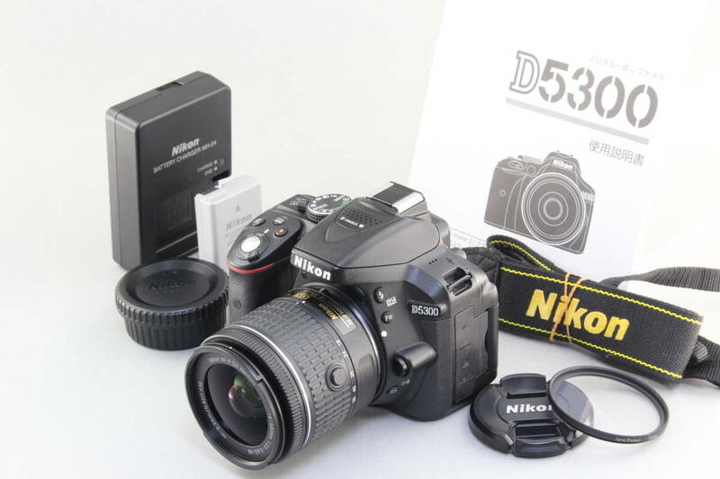 AA (新品級) Nikon ニコン D5300 AF-P NIKKOR 18-55mm レンズキット ショット数3900回 初期不良返品無料 領収書発行可能
