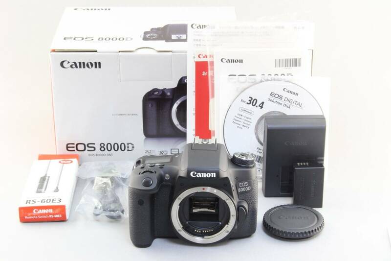 AA (新品級) Canon キヤノン EOS 8000D ボディ ショット数4981回 初期不良返品無料 領収書発行可能