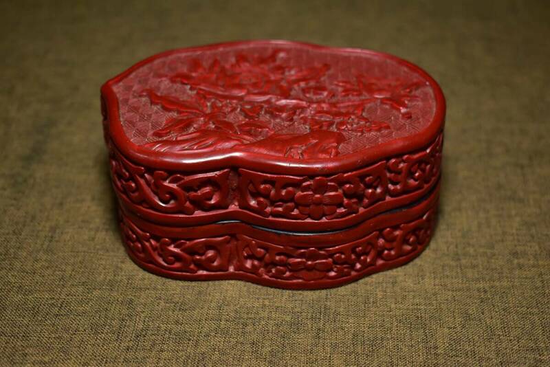 極上珍品 清代 漆器 剔紅 堆朱 首飾箱 收納箱 古擺件 古置物 中国古美術 古美味 蔵出