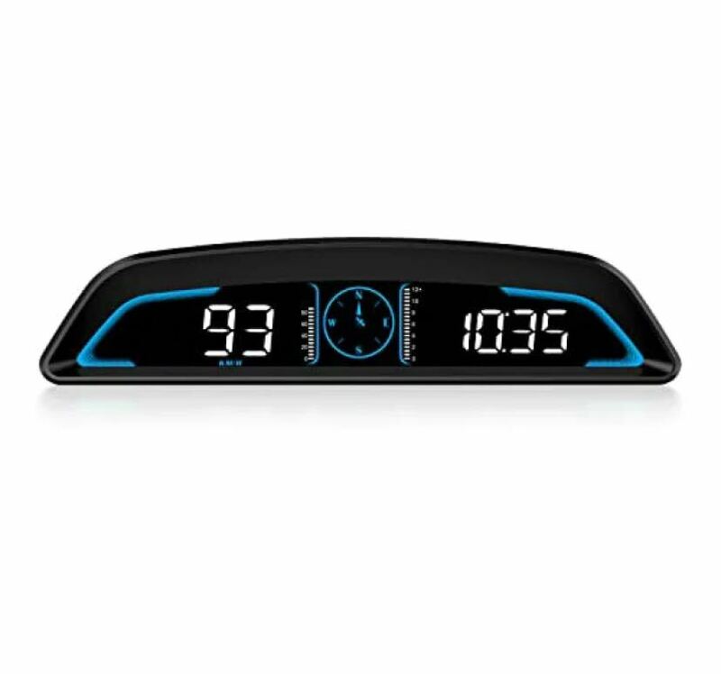 wiiyii車のヘッドアップディスプレイ BB1288 GPS速度計，表示速度と時間，車の時計，スピードリマインダーと疲労運転