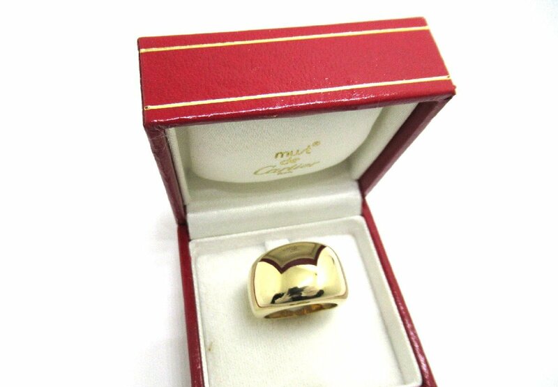 【新品仕上げ済】 カルティエ Cartier K18YG ヌーベルバーグ #50 リング 指輪 BOX付 ランクA BRJ・ジュエリー