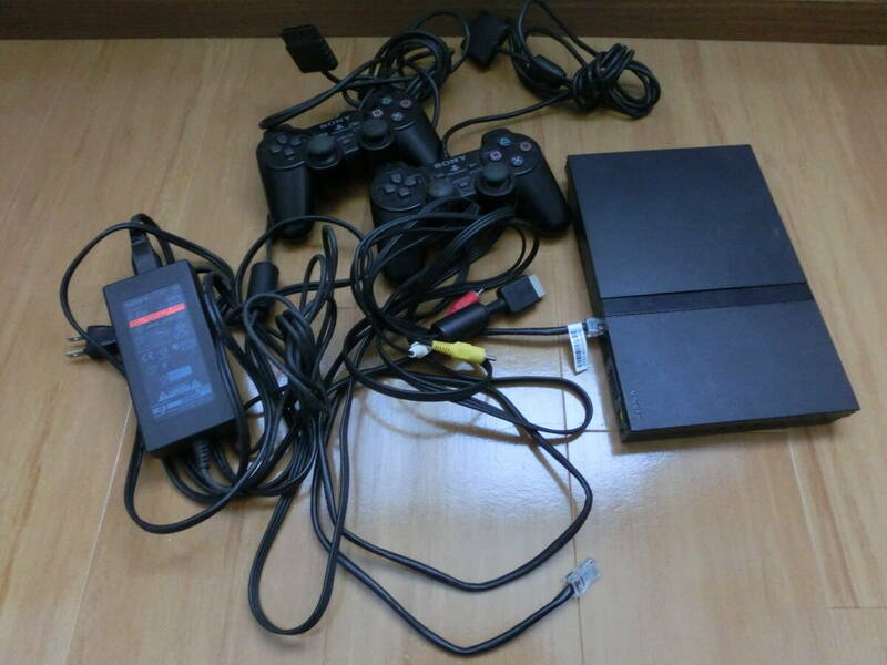 中古品 保管品 通電のみ確認済 SONY ソニー PlayStation2 プレイステーション2 SCPH-70000 本体 コントローラー ゲーム機/激安1円スタート