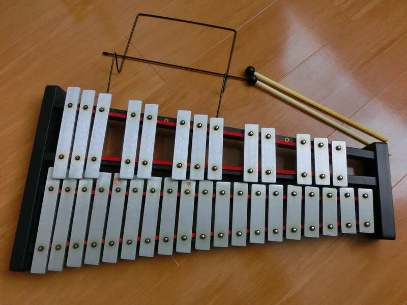 中古品 保管品 ZEN-ON ゼンオン グロッケン 226Z 鉄琴 楽器 打楽器 バチ付き/激安1円スタート