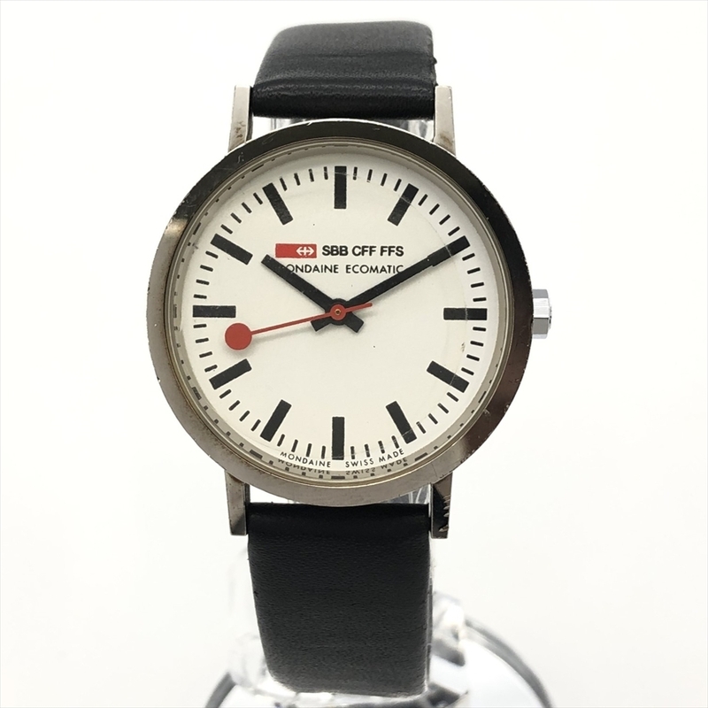 モンディーン MONDAINE 腕時計 ホワイト文字盤 エコマチック ECOMATIC