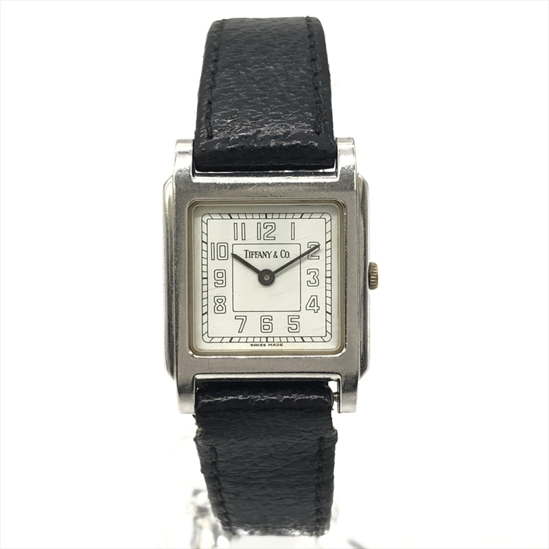 ティファニー Tiffany&Co. クラシック スクエア 腕時計 ホワイト文字盤 稼働品 レディース