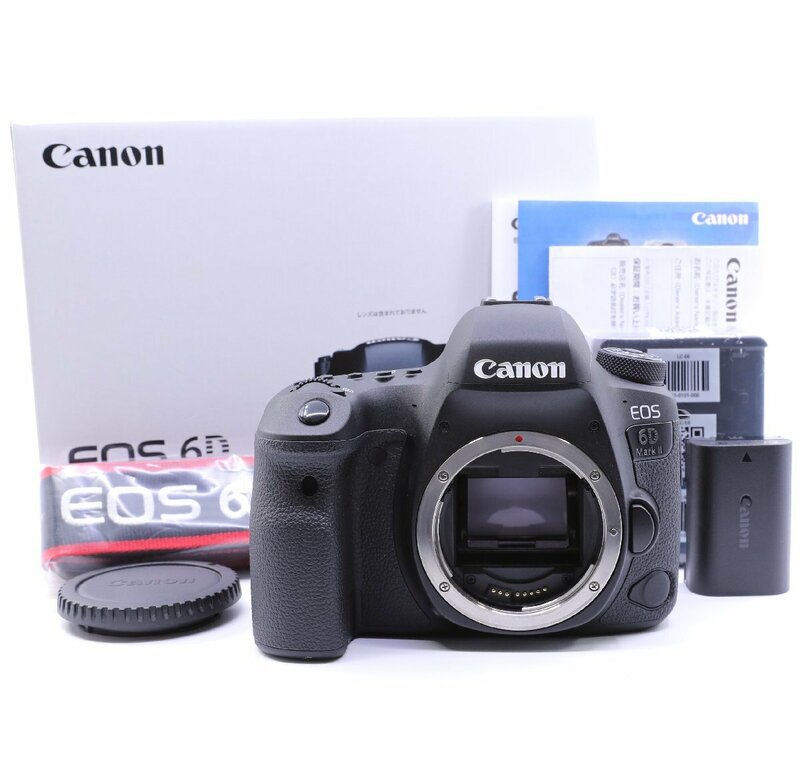 ＜ほぼ新品＞ Canon デジタル一眼レフカメラ EOS 6D Mark II ボディ シャッター回数わずか1076枚！