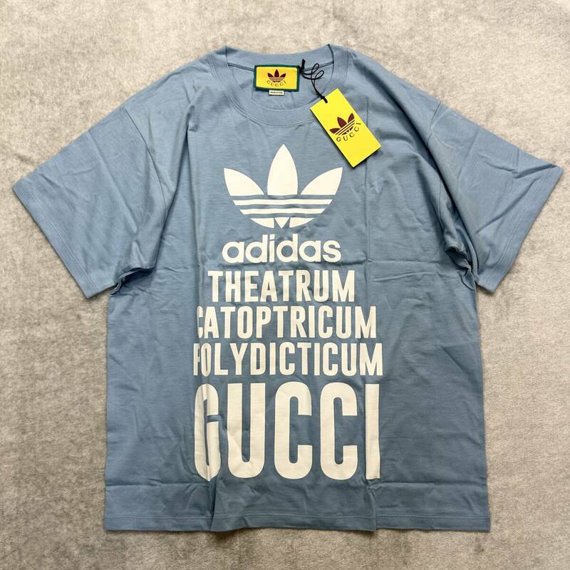 新品未使用 GUCCI Mサイズ adidas Originals グッチ アディダス オリジナルス Tシャツ 半袖 トレフォイル レア 人気 イタリア製 正規品