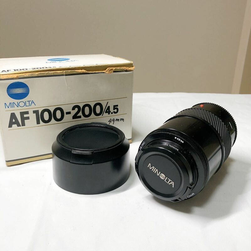 MINOLTA ミノルタ カメラレンズ AF100-200/4.5 φ49mm AF 100-200mm 1:4.5 一眼レフ カメラ レンズ オートフォーカス