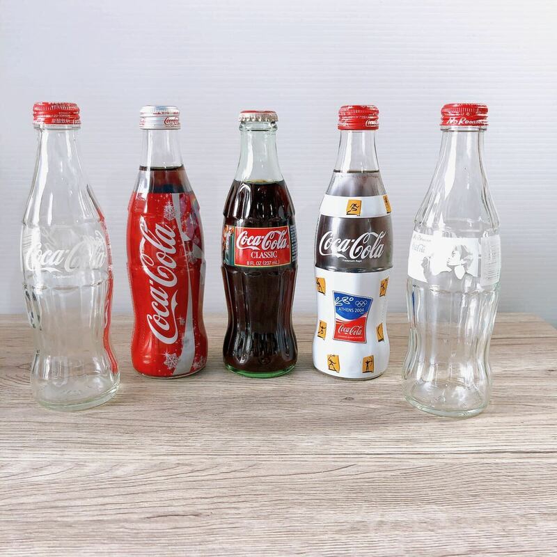 1スタ Coca-Cola コカコーラ 空瓶 空き瓶 限定ボトル 250ml まとめ売り クリスマス オリンピック 昭和レトロ アンティーク コレクション 