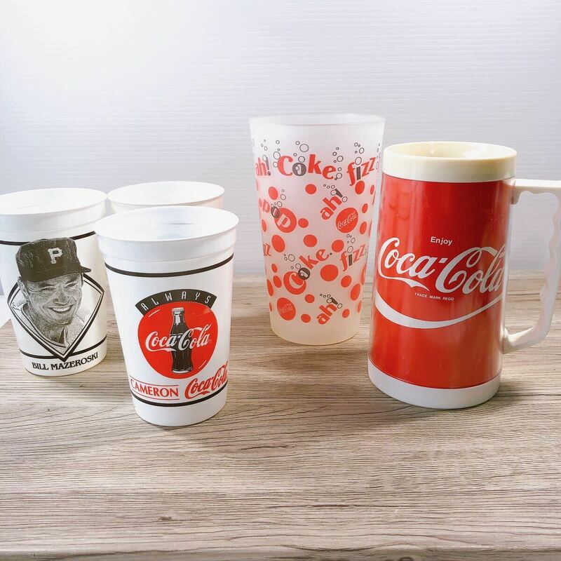 コカコーラ Coca-Cola ジョッキ タンブラー プラスチック カップ コップ 海外 アメリカン 昭和レトロ レトロ レトロ雑貨 ヴィンテージ