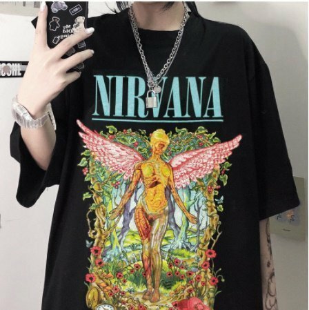 即決# 古着 Lサイズ 黒 バンドTシャツ NIRVANA インユーテロ in utero ニルヴァーナ