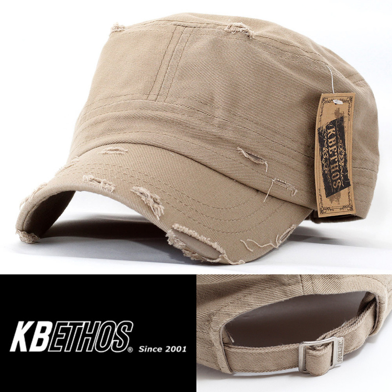 ワークキャップ 帽子 メンズ ケービーエトス KB ETHOS Distressed Solid カーキ 正規品 KBK-1466-KHK アメリカ NYC USA