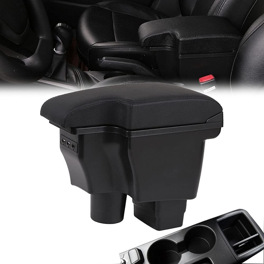 ツダ CX-3 DK5 車用アームレスト デミオ DJ3 DJ5 多機能アームレストコンソール 車内収納ボック ボックス 合皮レザー USBポート 取付簡単
