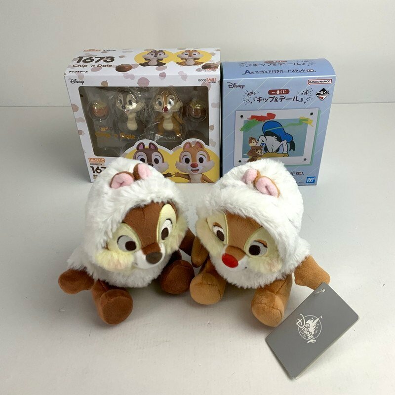 FUZ【中古美品】 ディズニー チップ＆デール まとめ ぬいぐるみ フィギュア スタンド グッズ 〈41-240425-0YY-32-FUZ〉