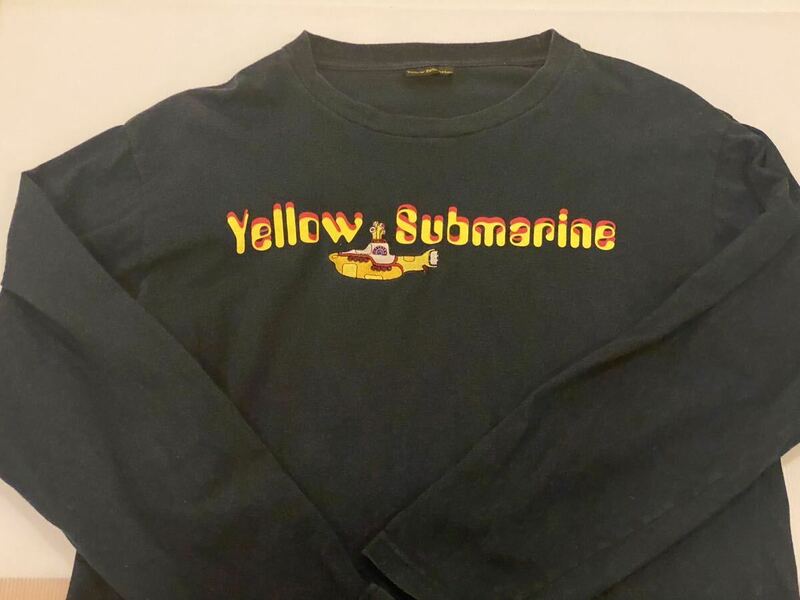 （20）古着　Yellow Submaline イエローサブマリン　ロンT 長袖Tシャツ 黒　ビートルズ