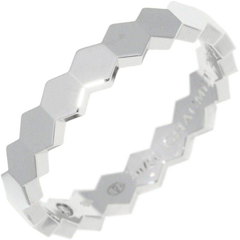 ショーメ 指輪 K18WG シークレットダイヤ1P(0.01ct) ビーマイラブ ハニカムリング 幅3.8ミリ 083358