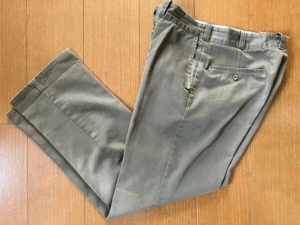 W31☆ネオ・ビンテージ！TALON タロン 1970's～ Lee リー Tech-Twill Work Trousers トラウザース チノパン チノパンツ ワークパンツ 古着