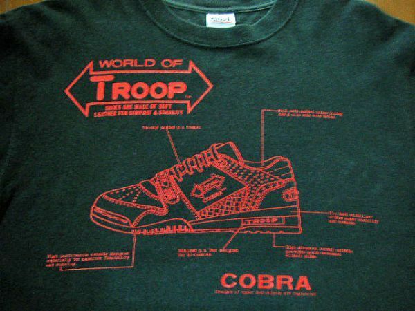 Mサイズ★ネオビンテージ！15年位前の 限定品！オールドスクール TROOP ANVIL アンヴィル Tシャツ LL COOL J COBRA RUN DMC HIPHOP 古着