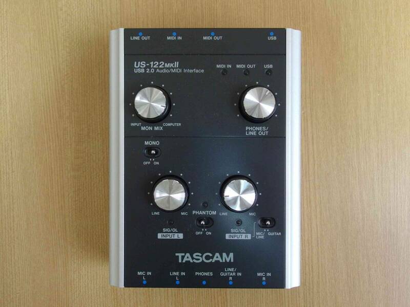 TASCAM US-122MKII USB2.0 オーディオ/MIDI インターフェース ～中古品 通電及びOSでの認識のみ確認