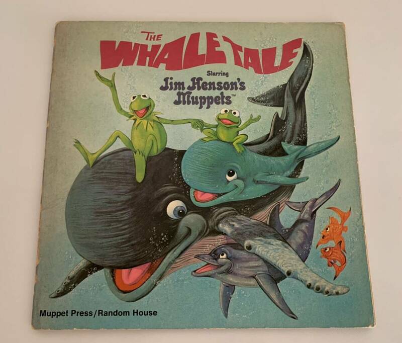 アメリカ　ヴィンテージ絵本　THE WHALE TALE Starring Jim Henson's Mupper's セサミストリート　カーミット絵本