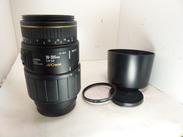 希少 SONY α SIGMA APO 70-300㎜F4-5.6 マクロ フード付 美品