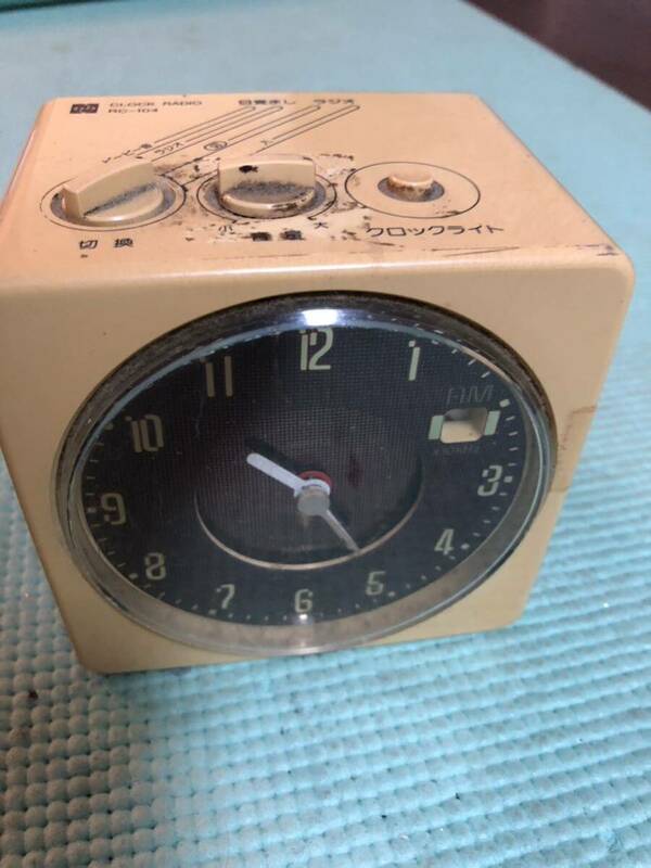 4.10 当時物　CLOCK RADIO RC-104 National ラジオOK 時計