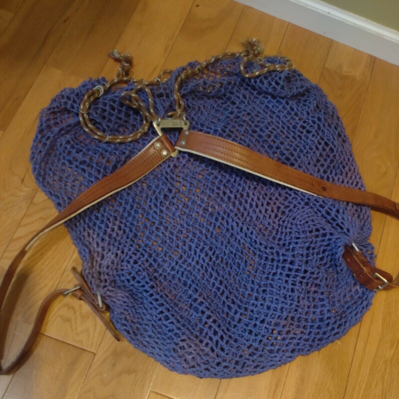 網バッグ ネット かばん リュック 編み　山菜採り