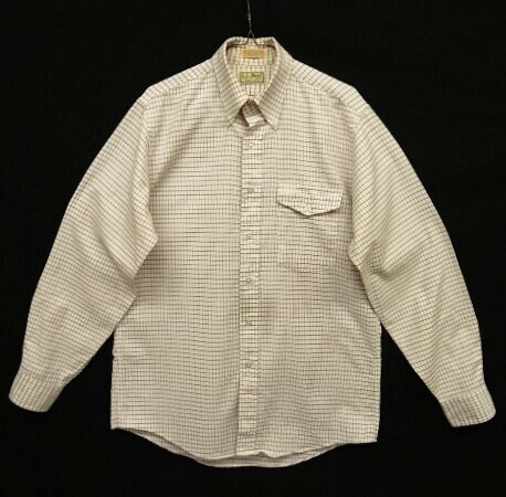 80s ヴィンテージ USA製 L.L. Bean エルエルビーン オックスフォード 長袖 BDシャツ タッターソールチェック VINTAGE アメリカ製 80年代