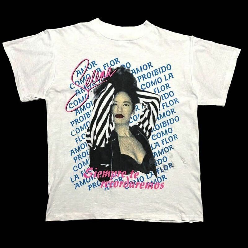 90's Selena Siempre Te Recordaremos Tシャツ Como la Flor Amor Prohibido セレーナ キンタニーヤ Vintage ヴィンテージ 古着 Rap Tee
